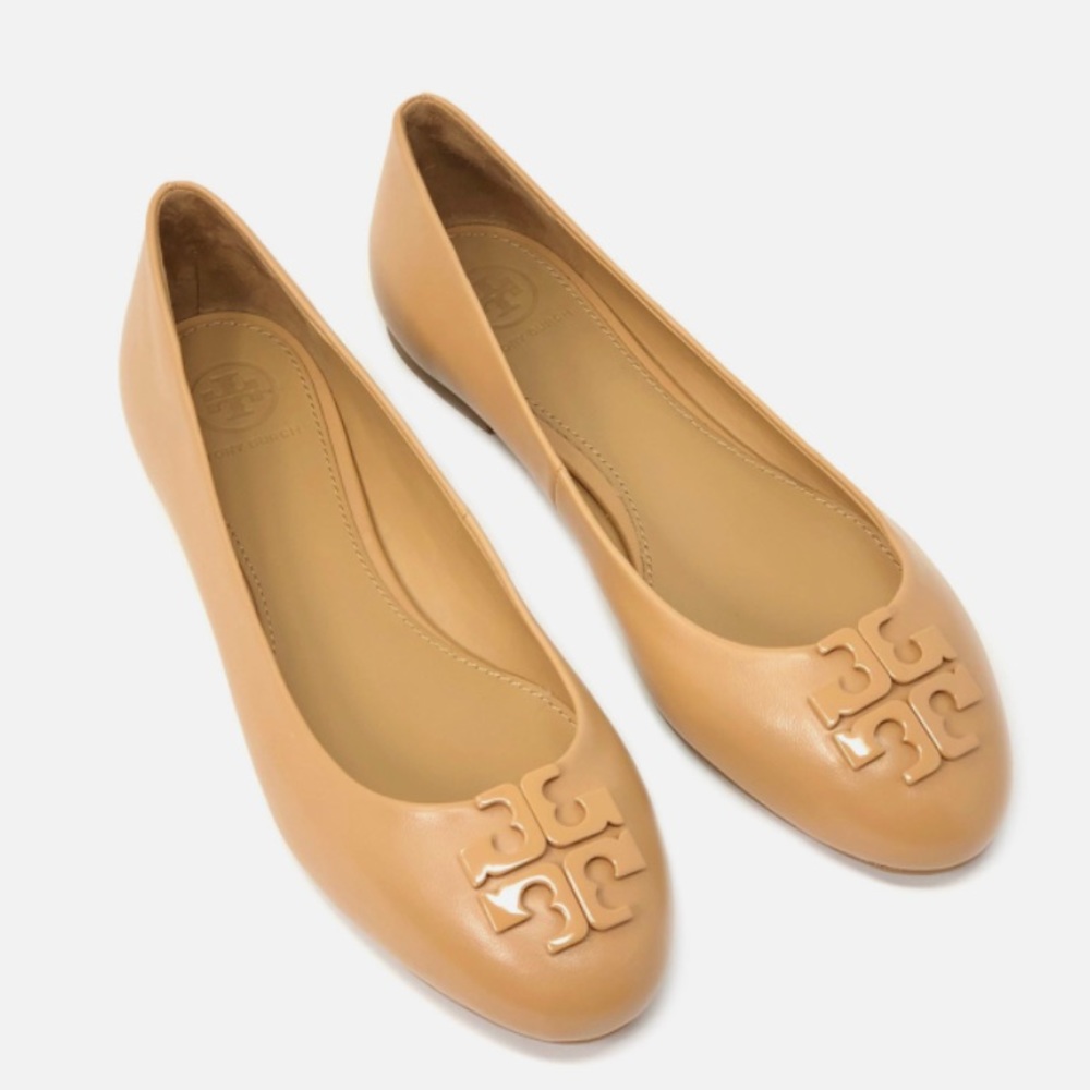 Tory Burch | Lowell 2 Tan Ballet Flats - Picture 8 of 9
